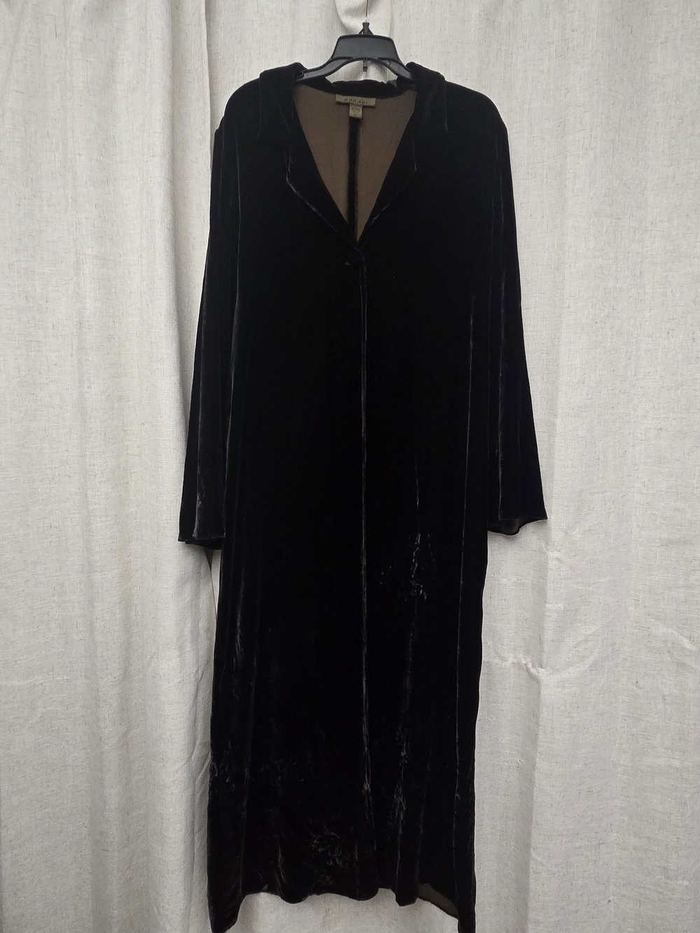 Harari Rayon And Silk Velvet Long Maxi Duster Coat M Witchy Whimsigoth
